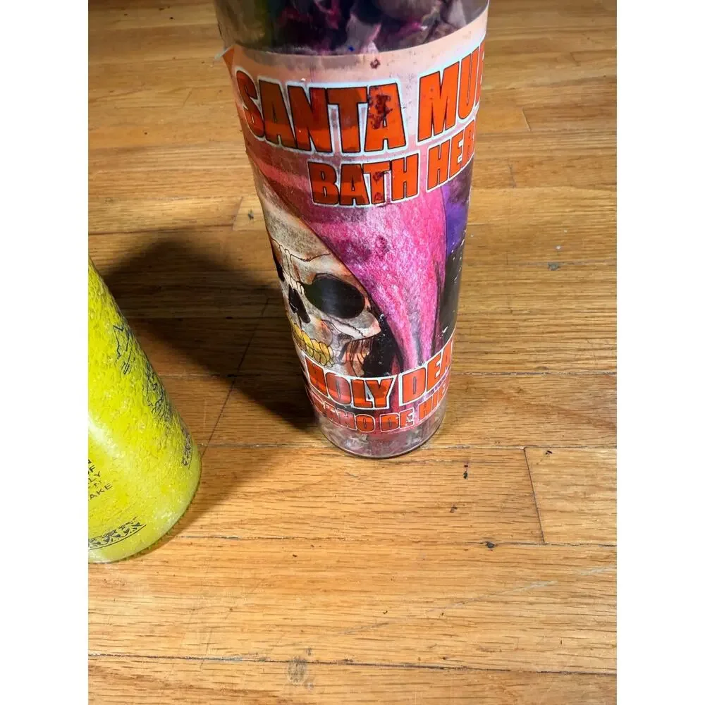 Lot 4 Spiritual Prayer Candles San Simon San Expedito Santa Muerte Bath Herb